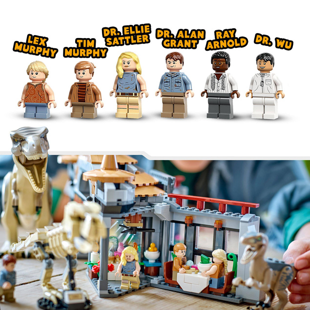 LEGO Jurassic World Centrum odwiedzających atak tyranozaura i raptora 76961