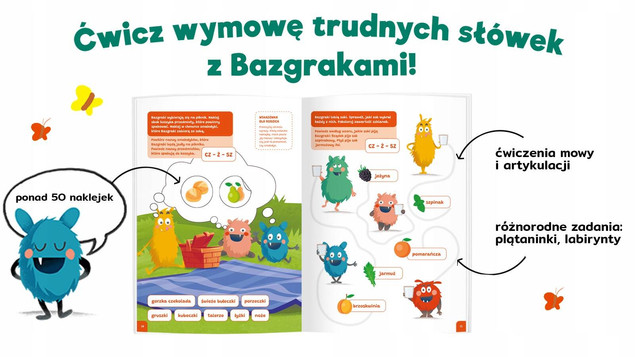 Bazgraki mówią trudne słowa. Ćwiczenia logopedyczne. Kapitan Nauka
