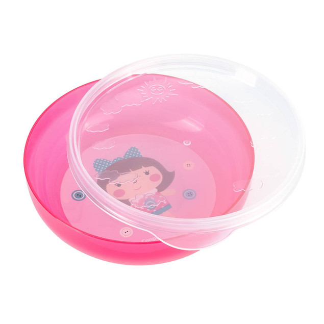 Canpol babies miska z pokrywką i sztućcami 350ml TOYS