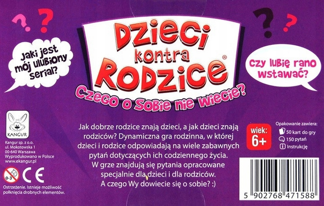 3w1 DZIECI KONTRA RODZICE Czego o Sobie Nie Wiecie Magia Świąt Prawda Fałsz