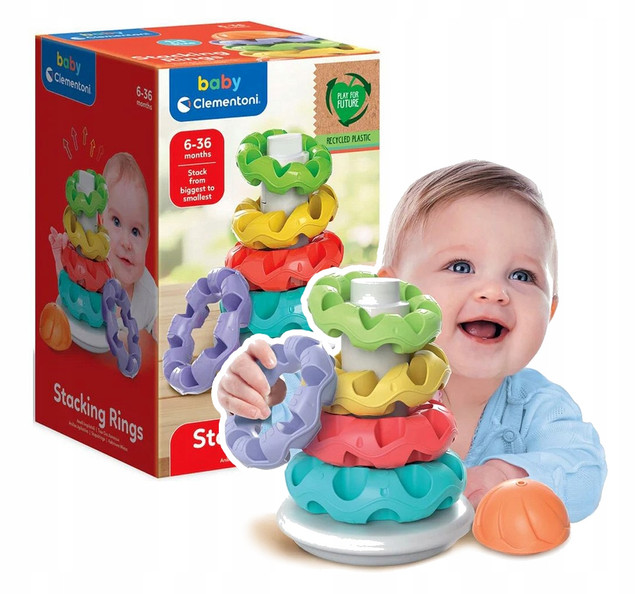 Układanka Kolorowa Wieża Piramidka Sorter Clementoni 17103