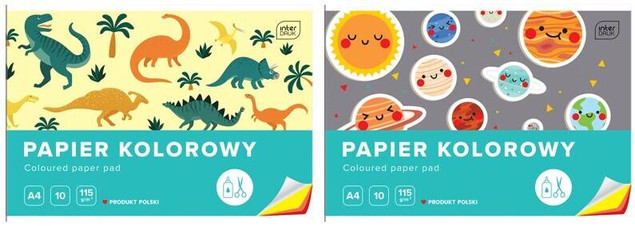 Zeszyt papierów kolorowych A4 10 p10 INTERDRUK  cena za 1szt