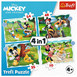Puzzle 4w1 Fajny dzień Mickiego Trefl 34604