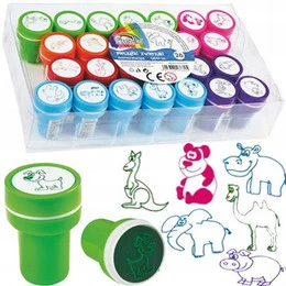 PIECZĄTKI KOLOROWE STEMPLE STEMPELKI DLA DZIECI