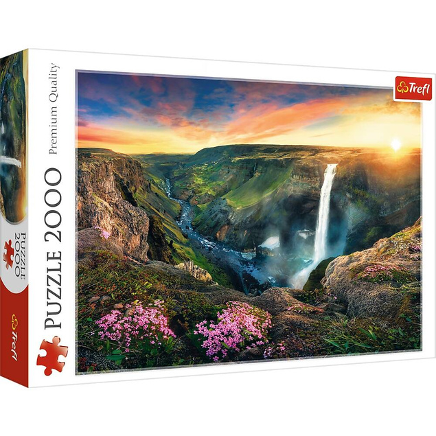 Puzzle 2000 Układanka Krajobraz ISLANDIA Wodospad Haifoss Widok 16+ Trefl