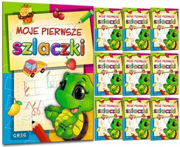 10x Moje Pierwsze Szlaczki Kolorowe Ilustracje Nauka Pisania Greg