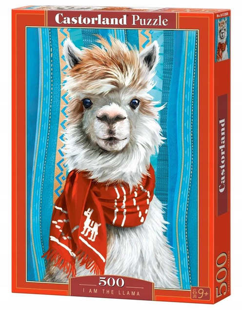 Puzzle 500 Układanka Llama LAMA Zwierzak Słodka W Szaliku 9+ Castor 53308