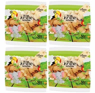 4x BIO Ania Herbatniki Mini ZOO Jungle Bez Cukru 50g