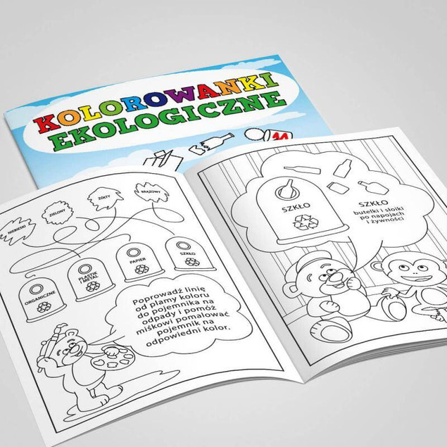 Kolorowanki ekologiczne. Segregacja śmieci