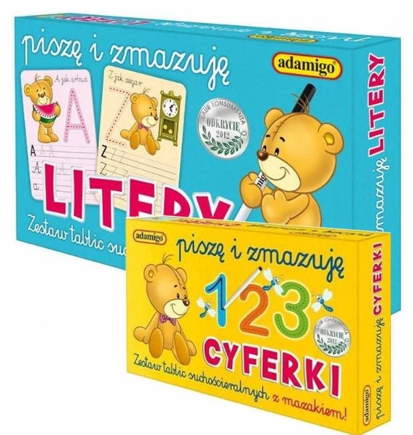 Nauka Pisania Piszę i Zmazuje Litery Adamigo 