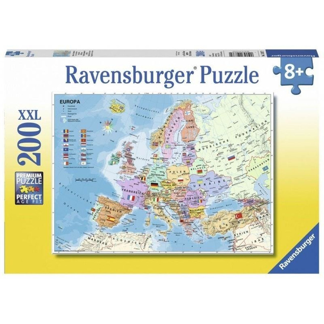 Puzzle 200 elementów XXL Polityczna mapa Europy