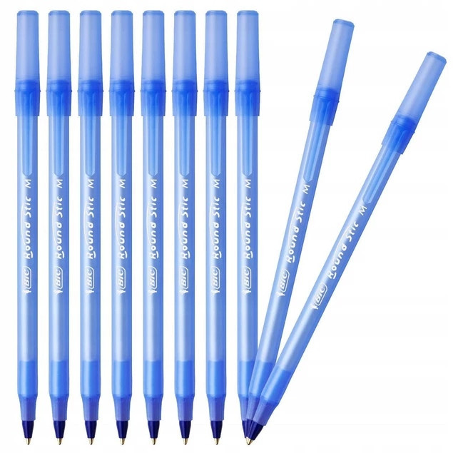 10x Długopis BIC Round Stic 1.0 mm NIEBIESKI