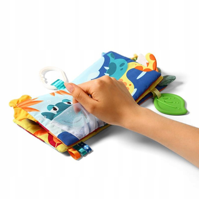 BABYONO Książeczka Sensoryczna LAS Miękka Zawieszka Lusterko 0+ 1513-BO
