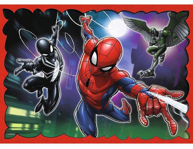 Trefl Puzzle 4w1 Bohaterski Spider-Man 34384 