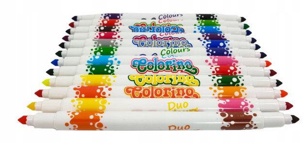 Pisaki dwustronne 12szt 24kol COLORINO