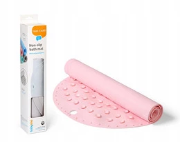 BABYONO Mata ANTYPOŚLIZGOWA Do Kąpieli Wanny 70 x 35 cm RÓŻOWA 0M+ 1346/08