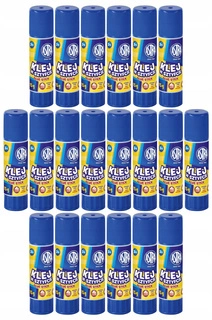 20x Klej w Sztyfcie Szkolny Biurowy ZMYWALNY BEZBARWNY 3+ Astra 15g