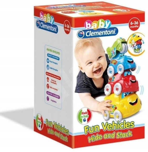 Kolorowa Wieża Piramidka Z Autek Clementoni 17111