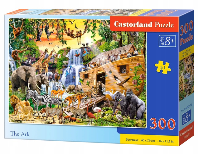 Puzzle 300 Układanka Arka ZWIERZĘTA Statek Woda Tygrysy Lwy 8+ Castorland