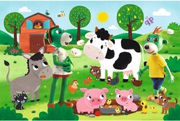 Puzzle 24 Maxi Trefliki Na Wsi Rodzina Treflików Trefl