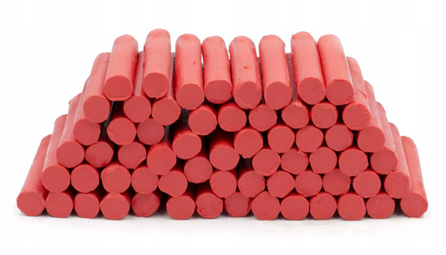 Plastelina w laseczkach luzem 1 kg - czerwona MONA