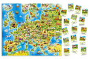 Puzzle 180 Układanka Dla Dzieci MAPA EUROPY Edukacyjne Flagi Quiz 6+ Castor