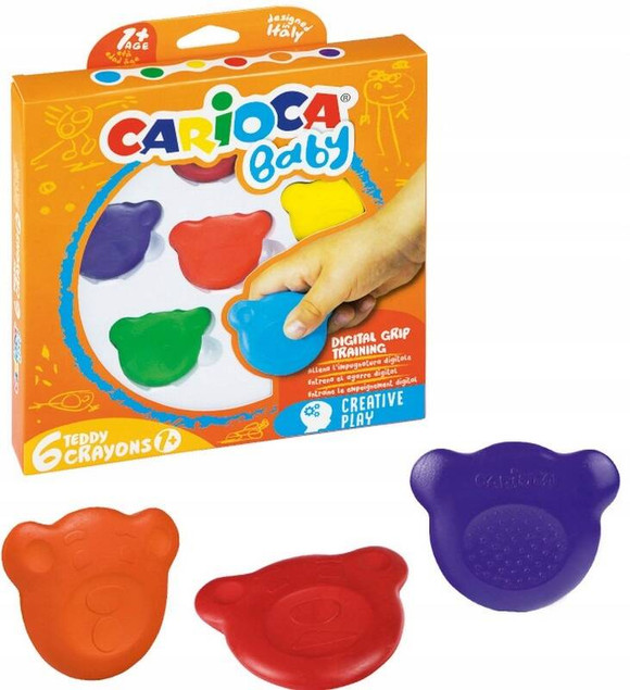 Kredki Misiaki Baby 6 kolorów CARIOCA