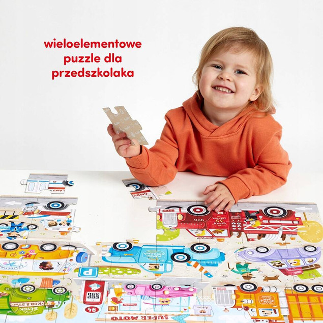 CzuCzu Moto puzzle Auta 40 elementów 3+, 4+