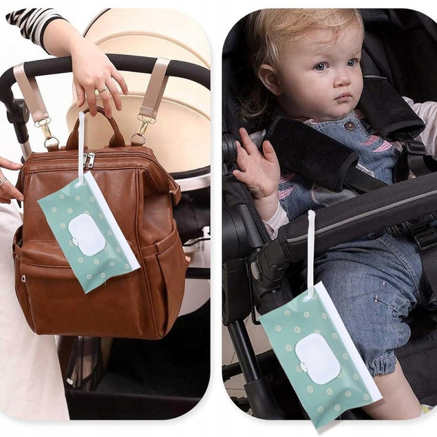 BOCIOLAND Etui Na Mokre Chusteczki Nawilżane Przenośny Organizer Saszetka