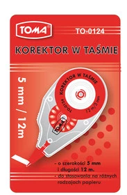 Korektor W Taśmie Szkolny Biurowy 5mmx12m TOMA TO-0124