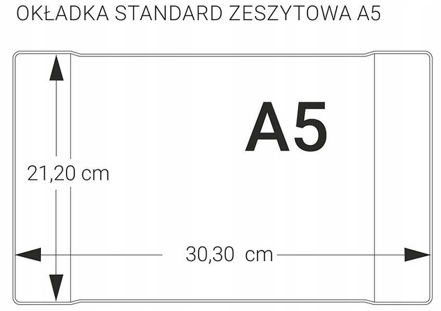 Okładka Szkolna Na Zeszyt Książki A5 Przezroczysta 1 szt. Biurfol