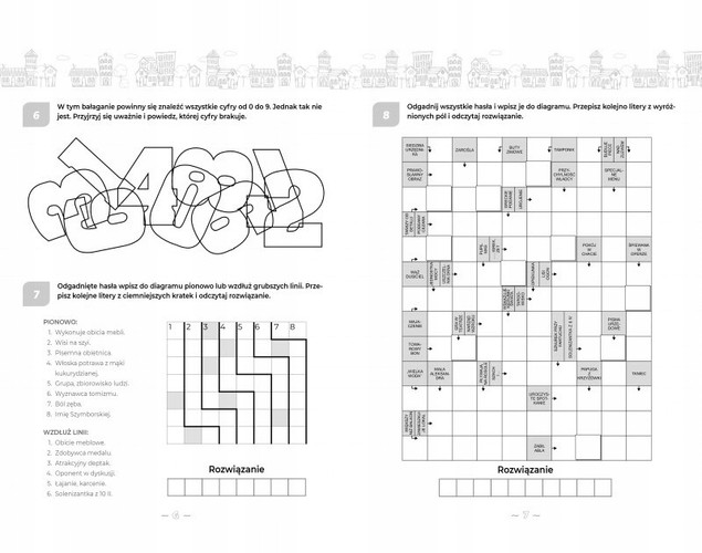 Krzyżówki, szyfrogramy, zadania logiczne. Wielka księga łamigłówek