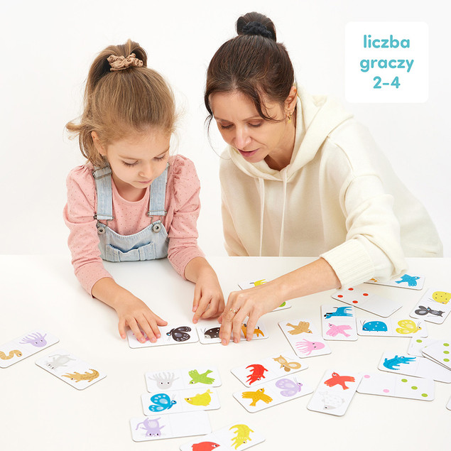 KOLORY Domino Gra Dla Dzieci Układanka 2+ CzuCzu