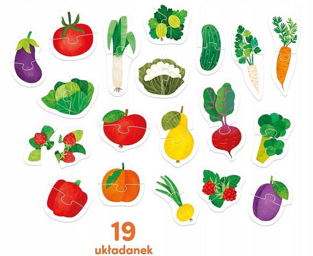 CzuCzu Puzzle do pary Owoce i warzywa 18m+