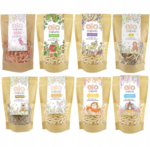 Zestaw OTO Chrupki Naturalne MIX 25g Otolandia 8PAK