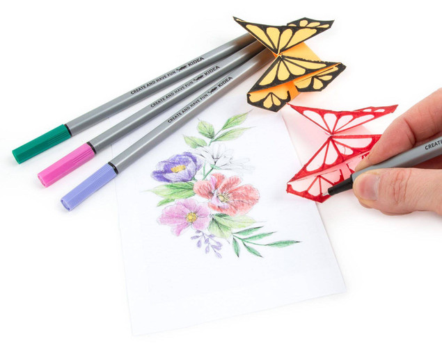 Cienkopisy 24 kolory, precyzyjna, cienka końcówka | Kidea