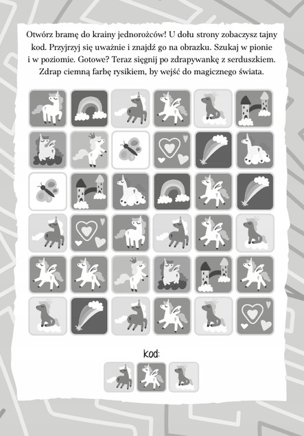Zadanka & zdrapywanki. Jednorożce