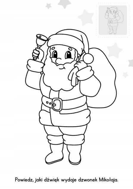 Brzdące kolorują. Mikołaj