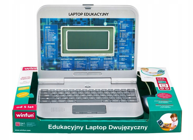 EDUKACYJNY LAPTOP DWUJĘZYCZNY Dla Dzieci Smily Play 008086 5+