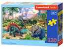 Puzzle 120 Układanka Gady DINOZAURY Krajobraz Wulkan 6+ Castorland