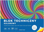 Blok techniczny kolorowy A3 10k INTERDRUK 