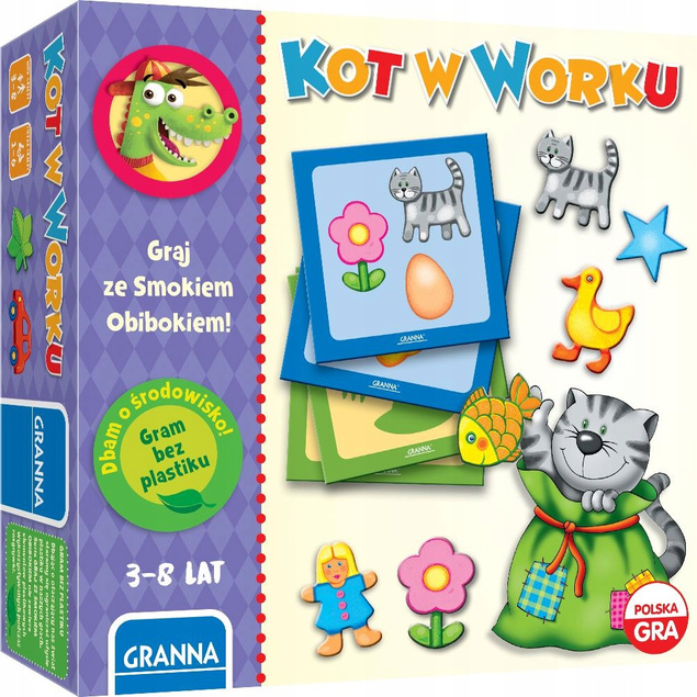 Kot w Worku Graj Ze Smokiem Obibokiem Gra Planszowa 3+ Granna