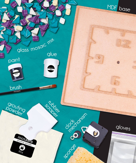 Zestaw kreatywny Mozaika - Kwadratowy zegar
