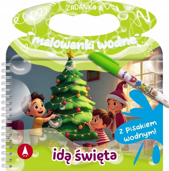 Zadanka i Malowanki Wodne IDĄ ŚWIĘTA z Pisakiem