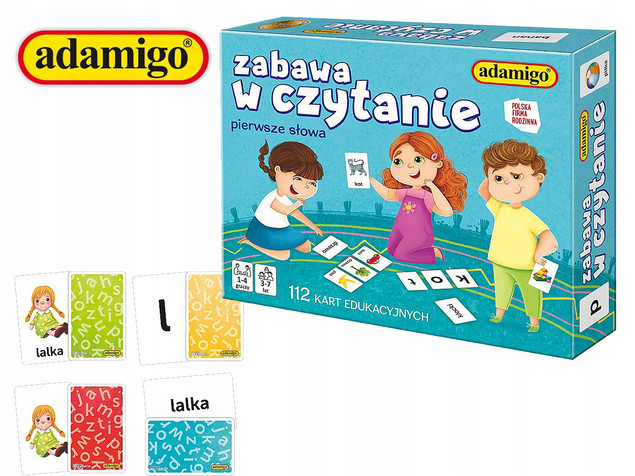 Gra Zabawa W Czytanie Nauka Czytania 112 Kart Edukacyjnych Do Nauki Czytani