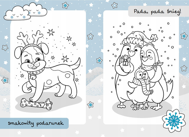 Malowanki z Mikołajem. Śnieżynka