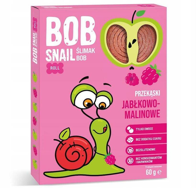 Przekąska Jabłko Malina Bez Cukrów 60g BOB SNAIL