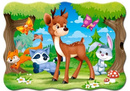 Puzzle 30 Układanka Dla Dzieci Zwierzęta JELONEK Bambi Zając Lis 4+ Castor