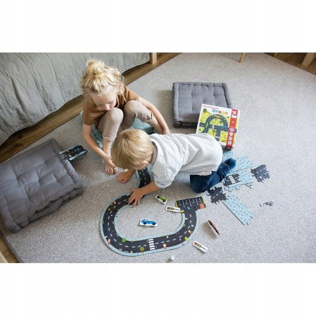 Duże Puzzle z Grą DROGA Układaj Trasy 3+ Kapitan Nauka