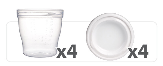 Canpol babies pojemniki do przechowywania pokarmu 4szt 180ml